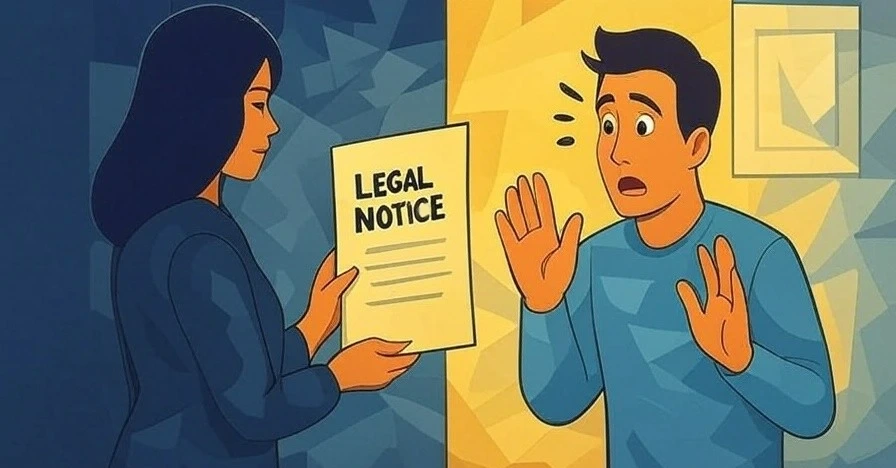 lawyer sending divorce legal notice to husband in India
