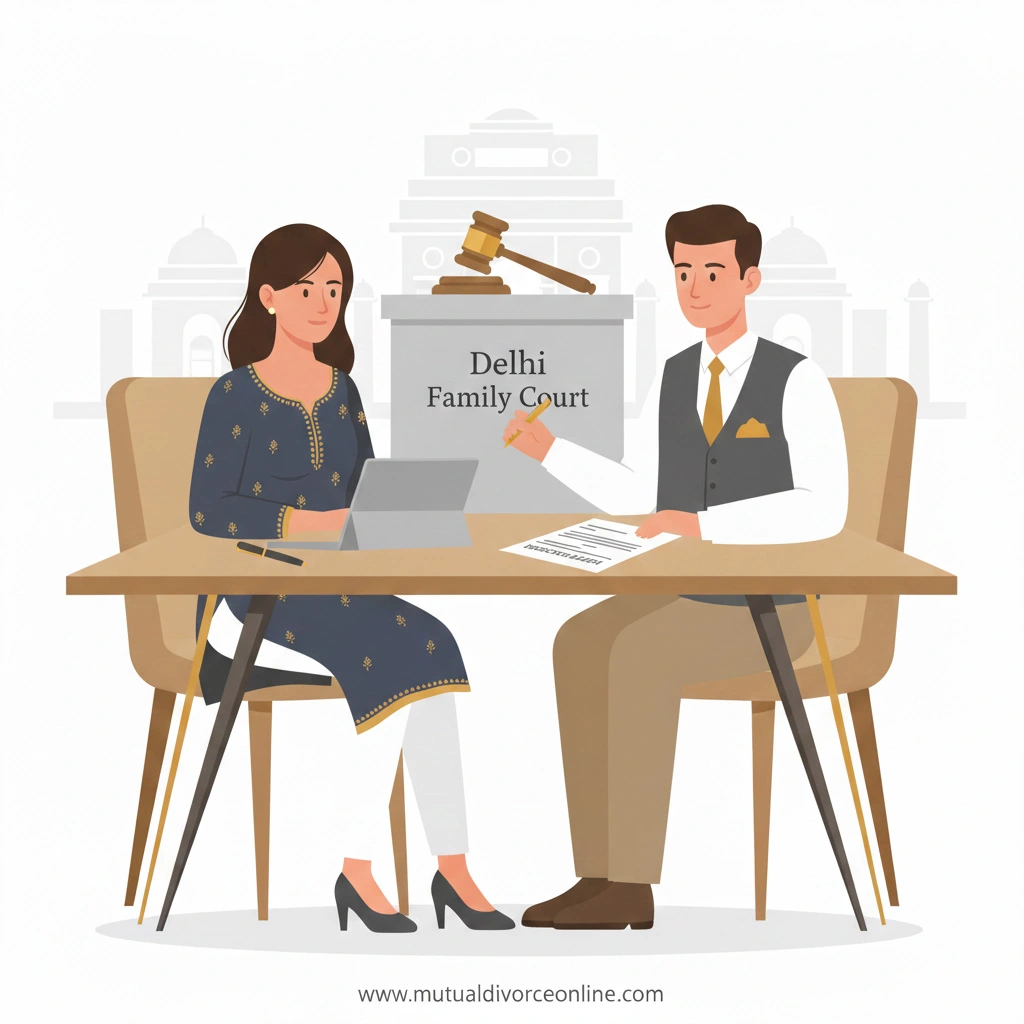 Mutual Divorce Lawyers assisting couples in Delhi Family Court